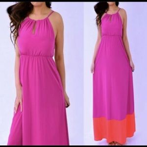 Beautiful color block maxi dress